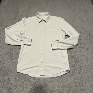 Lululemon Shirt Mens L Light Blue Long Sleeve Commission Button Up Smart Tech